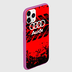 Чехол iPhone 11 Pro матовый Audi шины, цвет: 3D-фиолетовый — фото 2