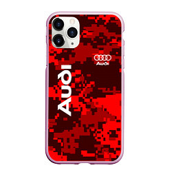 Чехол iPhone 11 Pro матовый Audi Pixel, цвет: 3D-розовый