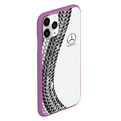 Чехол iPhone 11 Pro матовый Mercedes-Benz дрифт, цвет: 3D-фиолетовый — фото 2