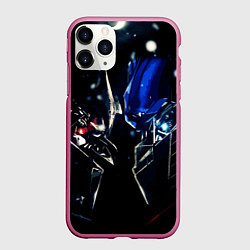 Чехол iPhone 11 Pro матовый Тансформеры Оптимус и Мегатрон 2022