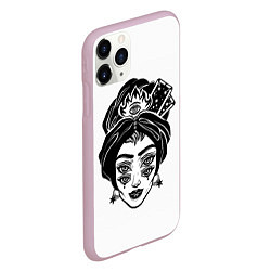Чехол iPhone 11 Pro матовый Четырехглазая гадалка, цвет: 3D-розовый — фото 2