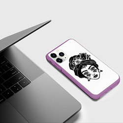 Чехол iPhone 11 Pro матовый Четырехглазая гадалка, цвет: 3D-фиолетовый — фото 2