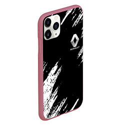 Чехол iPhone 11 Pro матовый Renault Текстура, цвет: 3D-малиновый — фото 2