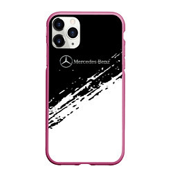 Чехол iPhone 11 Pro матовый Mercedes-Benz - Разделение, цвет: 3D-малиновый