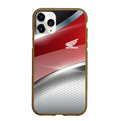 Чехол iPhone 11 Pro матовый Honda Текстура, цвет: 3D-коричневый