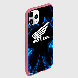 Чехол iPhone 11 Pro матовый Honda Fire, цвет: 3D-малиновый — фото 2