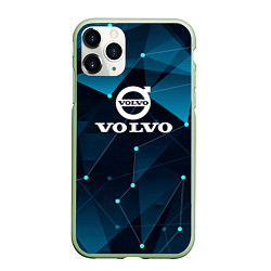 Чехол iPhone 11 Pro матовый Volvo - Geometry, цвет: 3D-салатовый
