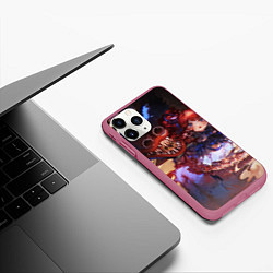 Чехол iPhone 11 Pro матовый ХАГГИ ВАГГИ С куклой POPPY PLaytime Хаги Ваги hagg, цвет: 3D-малиновый — фото 2