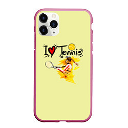 Чехол iPhone 11 Pro матовый Я Люблю Tennis