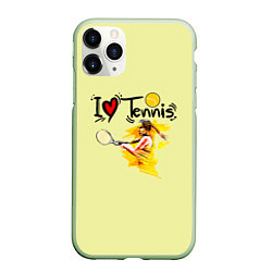 Чехол iPhone 11 Pro матовый Я Люблю Tennis
