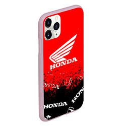 Чехол iPhone 11 Pro матовый Honda sport брызги, цвет: 3D-розовый — фото 2