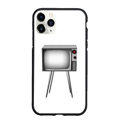 Чехол iPhone 11 Pro матовый Старый телевизор, цвет: 3D-черный