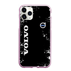 Чехол iPhone 11 Pro матовый Volvo капли и брызги красок