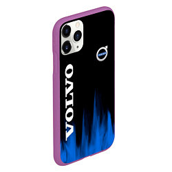 Чехол iPhone 11 Pro матовый Volvo синий огонь, цвет: 3D-фиолетовый — фото 2