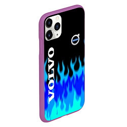 Чехол iPhone 11 Pro матовый Volvo размытый огонь, цвет: 3D-фиолетовый — фото 2