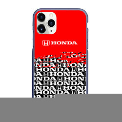 Чехол iPhone 11 Pro матовый Honda - Pattern, цвет: 3D-серый
