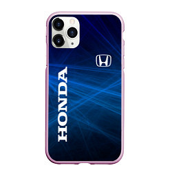 Чехол iPhone 11 Pro матовый Honda - Blue, цвет: 3D-розовый