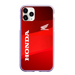 Чехол iPhone 11 Pro матовый Honda - Red, цвет: 3D-светло-сиреневый