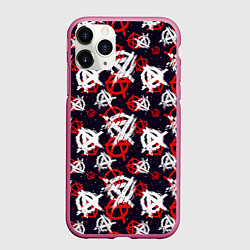 Чехол iPhone 11 Pro матовый Анархия текстура