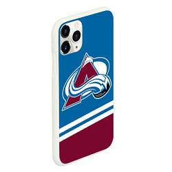 Чехол iPhone 11 Pro матовый Colorado Avalanche, Колорадо Эвеланш, цвет: 3D-белый — фото 2