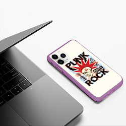 Чехол iPhone 11 Pro матовый Punk Rock Панк, цвет: 3D-фиолетовый — фото 2