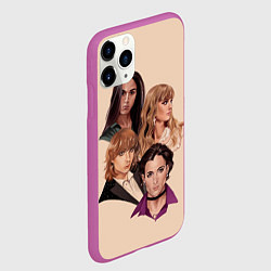 Чехол iPhone 11 Pro матовый Манескин арт, цвет: 3D-фиолетовый — фото 2