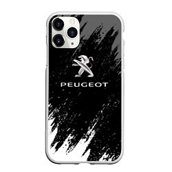 Чехол iPhone 11 Pro матовый Peugeot авто бренд, цвет: 3D-белый