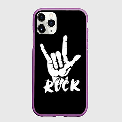 Чехол iPhone 11 Pro матовый РОК - ROCK, цвет: 3D-фиолетовый