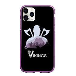 Чехол iPhone 11 Pro матовый Зов Викинга, цвет: 3D-фиолетовый