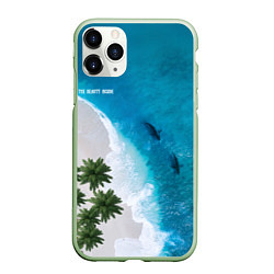 Чехол iPhone 11 Pro матовый The beauty inside, цвет: 3D-салатовый