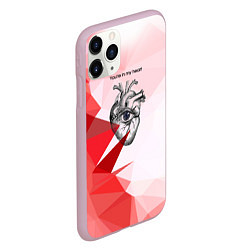 Чехол iPhone 11 Pro матовый Youre in my heart, цвет: 3D-розовый — фото 2