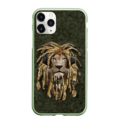 Чехол iPhone 11 Pro матовый Лев в дредах