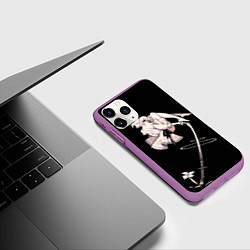 Чехол iPhone 11 Pro матовый Ту би и ее катана 2b NIER AUTOMATA, цвет: 3D-фиолетовый — фото 2