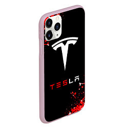 Чехол iPhone 11 Pro матовый Tesla sport auto, цвет: 3D-розовый — фото 2