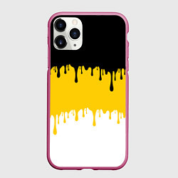 Чехол iPhone 11 Pro матовый Российская Империя потёки, цвет: 3D-малиновый