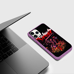Чехол iPhone 11 Pro матовый Берсерк на черепах Berserk Клеймо, цвет: 3D-фиолетовый — фото 2