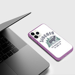 Чехол iPhone 11 Pro матовый SIBERIA из России с Любовью, цвет: 3D-фиолетовый — фото 2