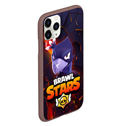 Чехол iPhone 11 Pro матовый ВОРОН - БРАВО СТАРС Brawl Stars, цвет: 3D-коричневый — фото 2