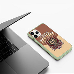 Чехол iPhone 11 Pro матовый Лучший Охотник Hunter, цвет: 3D-салатовый — фото 2