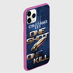 Чехол iPhone 11 Pro матовый One Shot One Kill CS GO, цвет: 3D-фиолетовый — фото 2