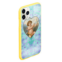 Чехол iPhone 11 Pro матовый Купидон - 14 февраля, цвет: 3D-желтый — фото 2