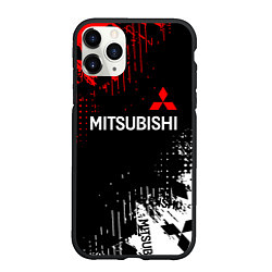 Чехол iPhone 11 Pro матовый Mitsubishi Sport Pattern, цвет: 3D-черный