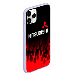 Чехол iPhone 11 Pro матовый Mitsubishi Огонь, цвет: 3D-светло-сиреневый — фото 2