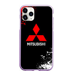 Чехол iPhone 11 Pro матовый Mitsubishi брызги красок, цвет: 3D-сиреневый