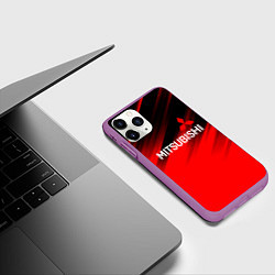 Чехол iPhone 11 Pro матовый Mitsubishi - Red Sport, цвет: 3D-фиолетовый — фото 2