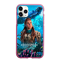 Чехол iPhone 11 Pro матовый Элой Horizont Forbidden West, цвет: 3D-малиновый