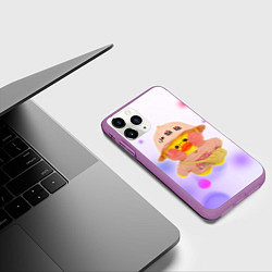 Чехол iPhone 11 Pro матовый УТОЧКА ЛАЛАФАНФАН Fan Fan Duck, цвет: 3D-фиолетовый — фото 2