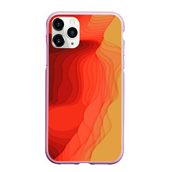 Чехол iPhone 11 Pro матовый Имитация песка, цвет: 3D-розовый