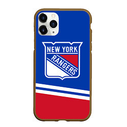 Чехол iPhone 11 Pro матовый New York Rangers Нью Йорк Рейнджерс