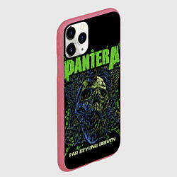 Чехол iPhone 11 Pro матовый Pantera green череп, цвет: 3D-малиновый — фото 2